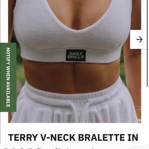 White terry sports bra xs/s- sold out online